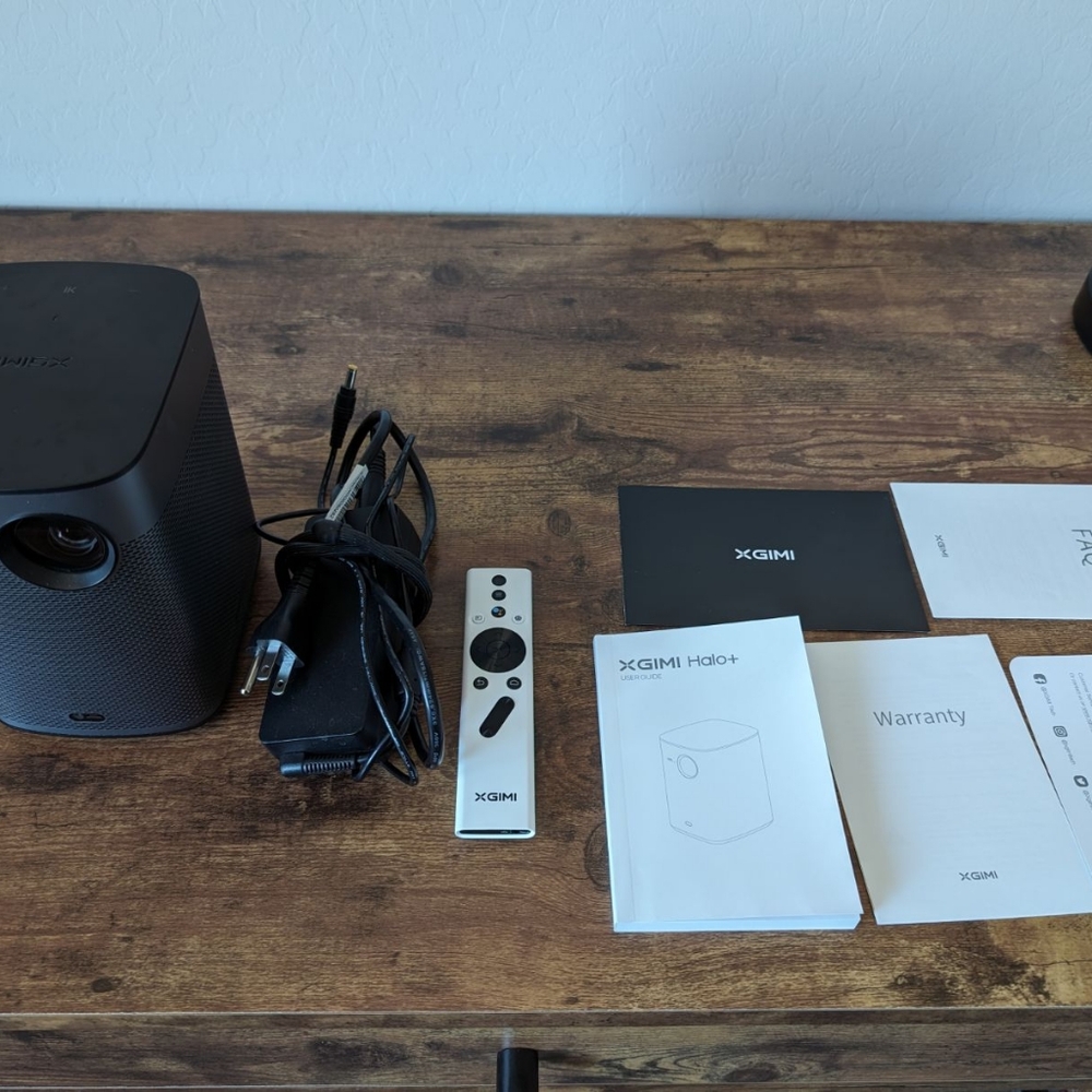 Halo+ portable projector with built-in battery